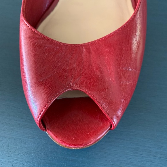 RED Cole Haan Peep Toe Pumps - Picture 5 of 7